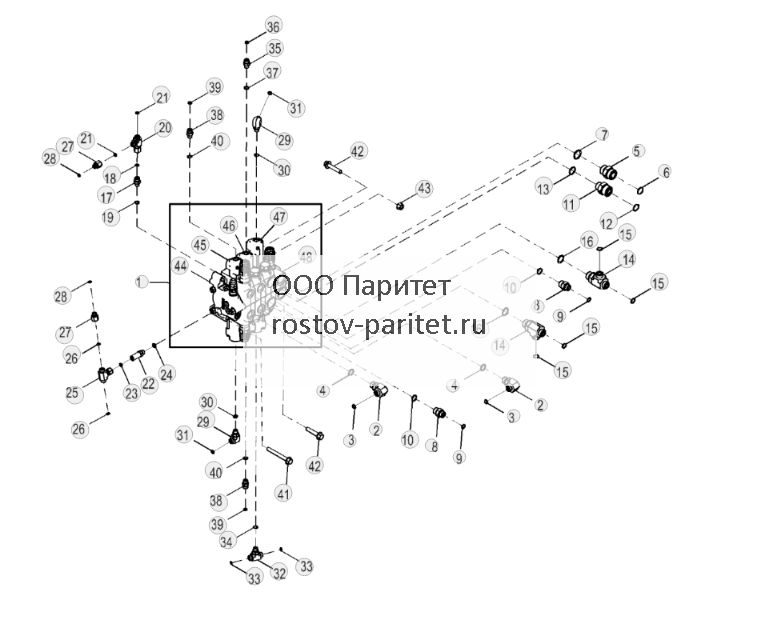 Hydraulic Control Valve, 3 Spool, Outside Dozer (OSD) - ST26471 351.jpg